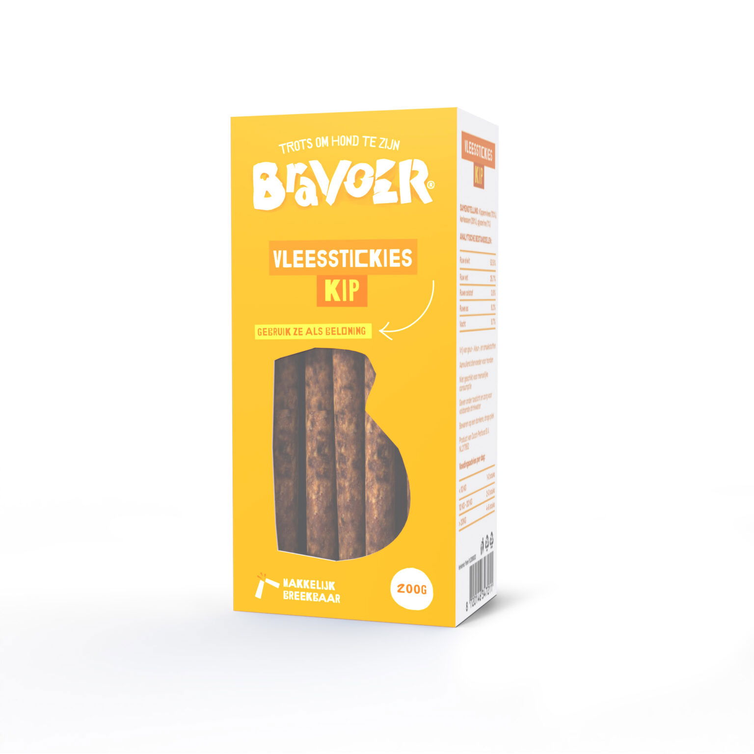 BRAVOER Vleesstickies Kip Dutch Petfood bravoer-vleesstickies-kip-dutch-petfood